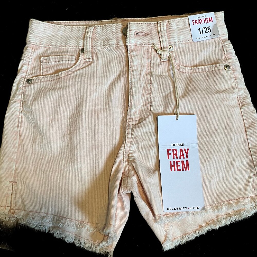 NWT Celebrity Pink Frey Hem Shorts Size:  1